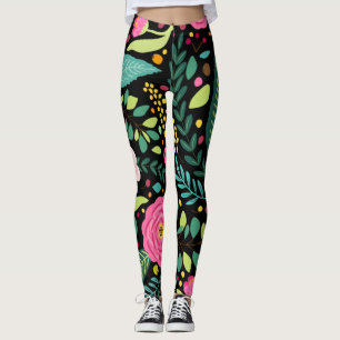 Leggings Floral Et Glamour Sans Seamless Cute Motif