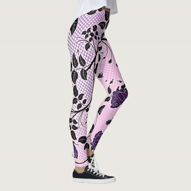 Leggings Floral et Pois (Droite)