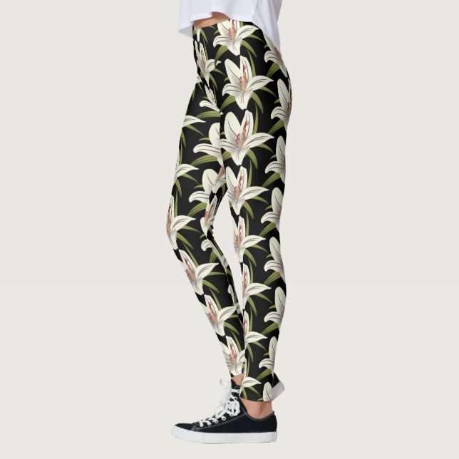 Leggings Floral Lilly blanc (Gauche)