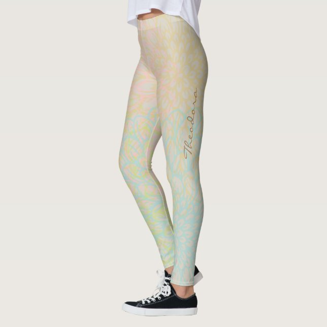 Leggings Floral rose or Abstrait (Gauche)