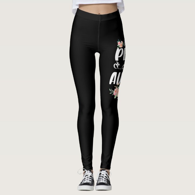 Leggings Florals Mes Gens Préférés M'Appelent Tante (Devant)