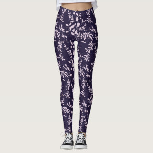 Leggings floraux bleus/roses pour femmes
