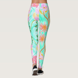 Leggings floraux chatoyants par Ariella & Lily Des