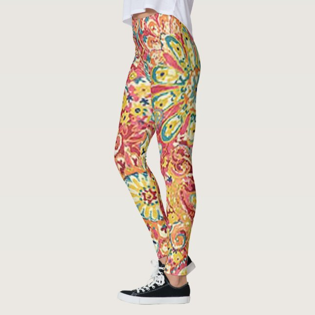 Leggings floraux colorés (Gauche)