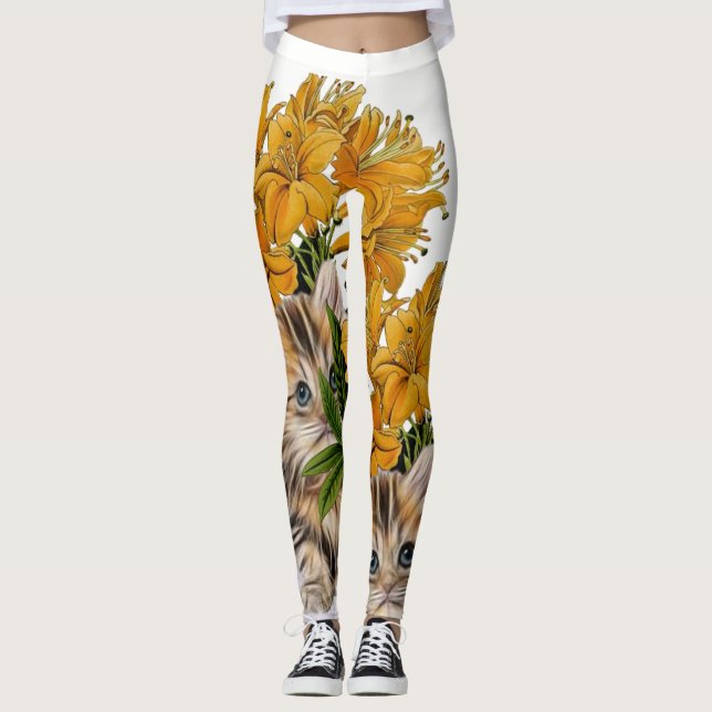 Leggings floraux de Kitten (Devant)