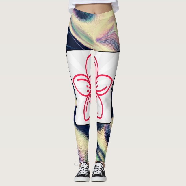 Leggings floraux en fleurs du jardin (Devant)