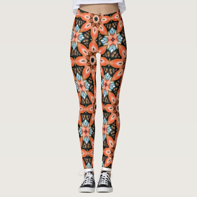 Leggings floraux floraux de Kaleidoscope (Devant)
