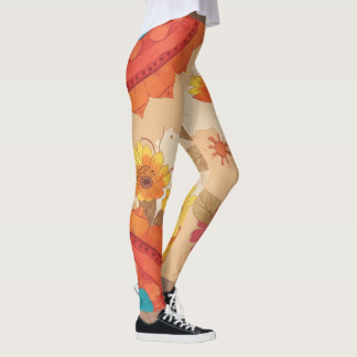 Leggings Floraux Inspirés du Sud-Ouest Coloré