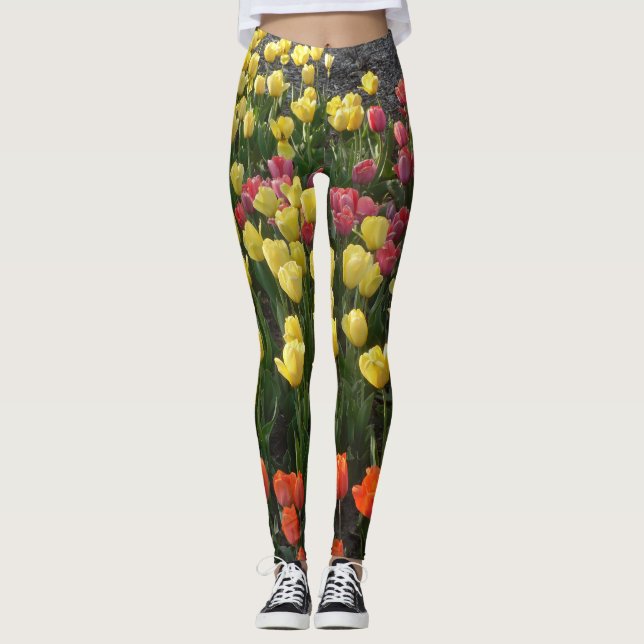 Leggings floraux multicolores (Devant)