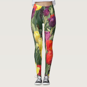Leggings floraux multicolores