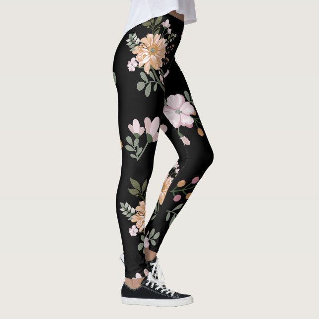 Leggings floraux noirs (Droite)
