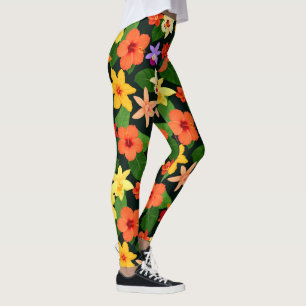 Leggings floraux tropicaux