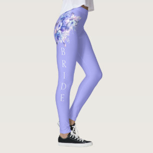 Leggings floraux violets de lavande de mariée