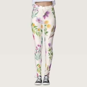 Leggings Flore fleurie printanière