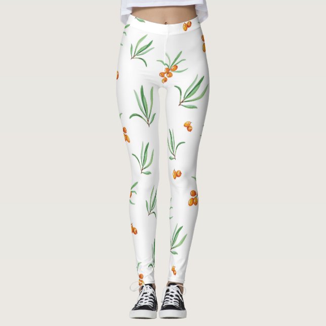 Leggings Flore fleurie printanière (Devant)