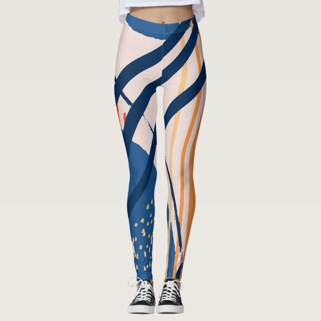 Leggings Flore tropicale : En-tête moderne (Devant)