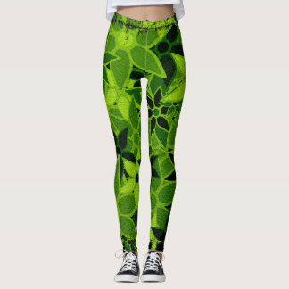 Leggings Flore verte