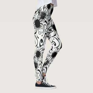 Leggings Flot d'encre liquide Flow Art Abstrait