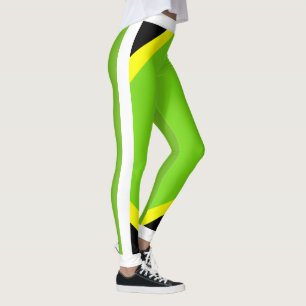 Leggings Flourescent de la Fierté jamaïcaine
