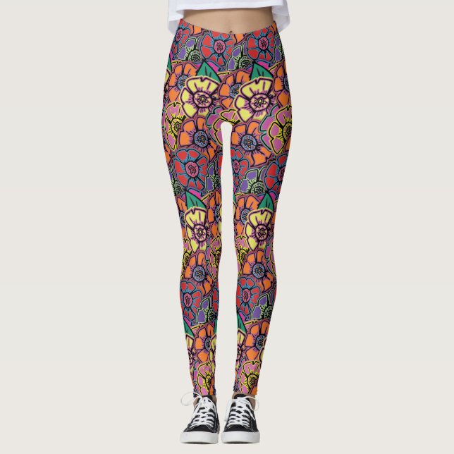 Leggings Flower Power #20 (Devant)