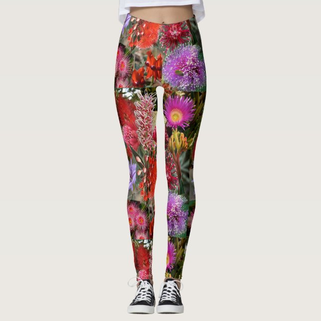 Leggings Flowers sauvages australiens (Devant)