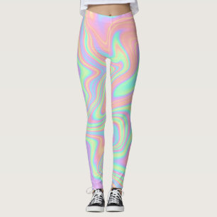 Leggings Fluide multicolore de l'Iridescente holographique