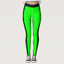 Leggings Fluorescent Vert & Noir Fluorescent Perso
