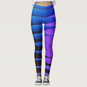 Leggings Flux de néon : Leggements de dégradé futuriste