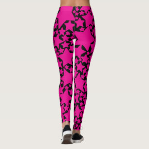 Leggings Flux et reflux 2 en magenta et noir