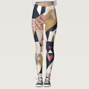 Leggings Flux géométrique : Conception de légumineuses d'él