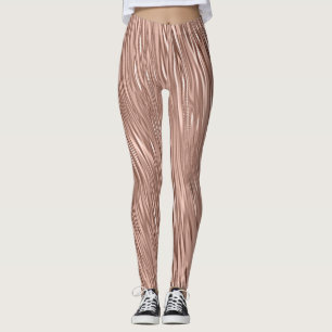 Leggings Flux métallique Gold Faux Rose