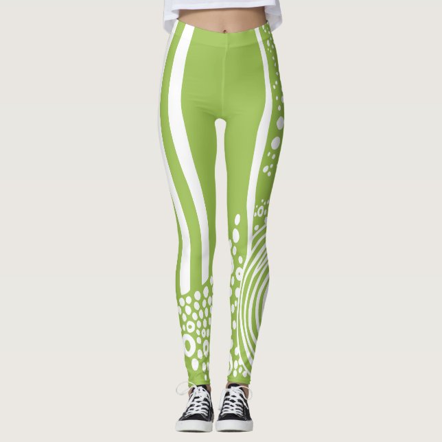 Leggings flux organique moderne rustique (Devant)