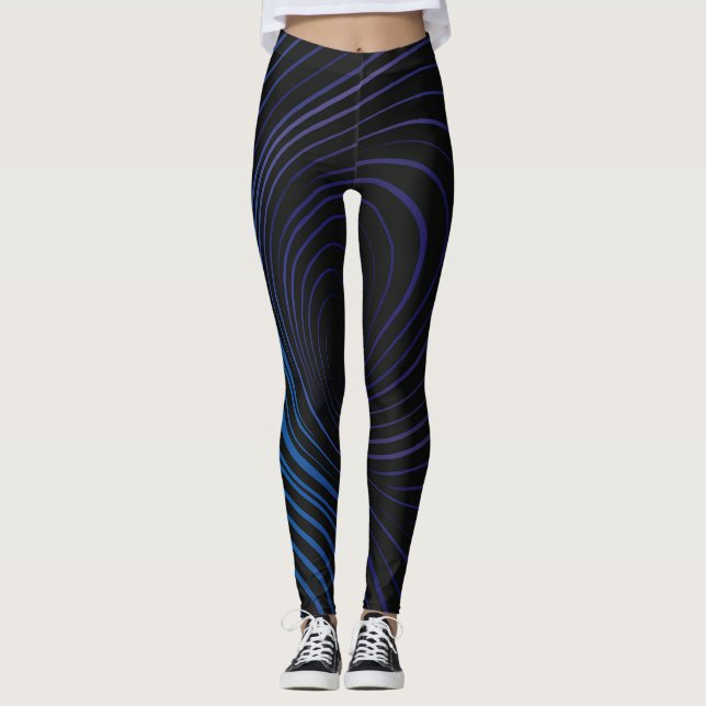 Leggings Flux Vortex - Mouvement d'énergie spirale (Devant)