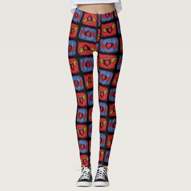 Leggings Flying Valentine Hearts (Devant)