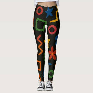 Leggings Fond Artistique Coloré