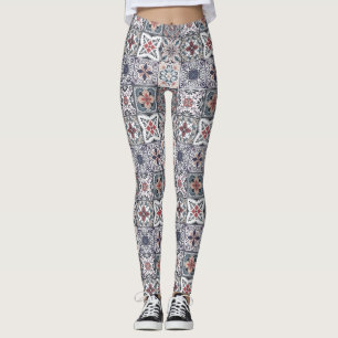 Leggings Fond d'écran Backsplashes / Talavera inspiré tuile