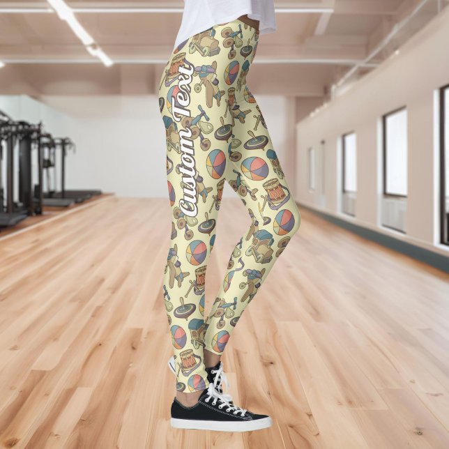 Leggings Fond d'icônes de jouets (Créateur téléchargé)