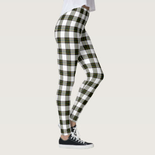 Leggings Fond DIY - Carreaux Tartan Noir Blanc