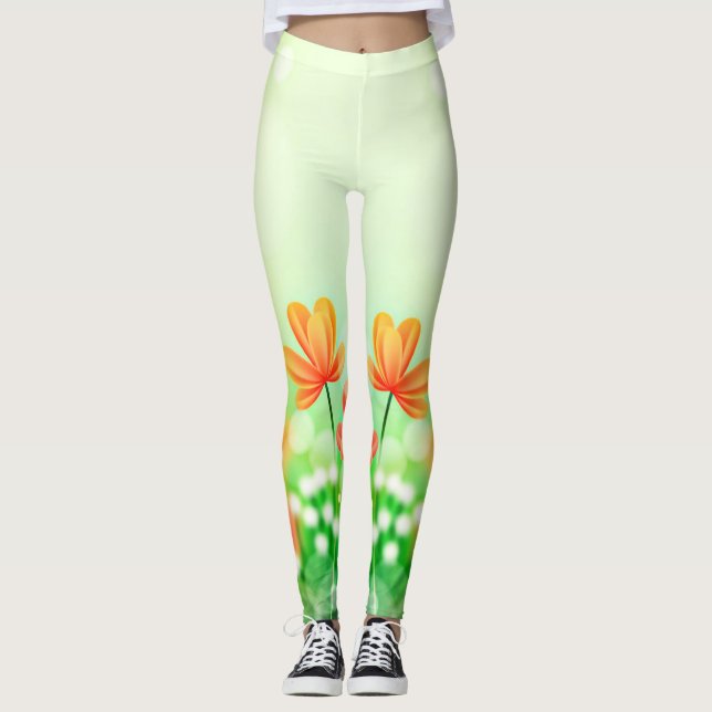 Leggings Fond printanier flou réaliste-52374 (Devant)