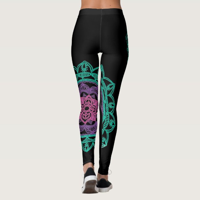 Leggings Fondre des guêtres de mandala (Dos)