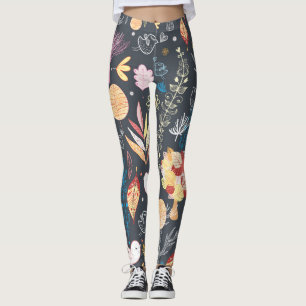 Leggings Forêt d'automne : Beauté saisonnière texturée.