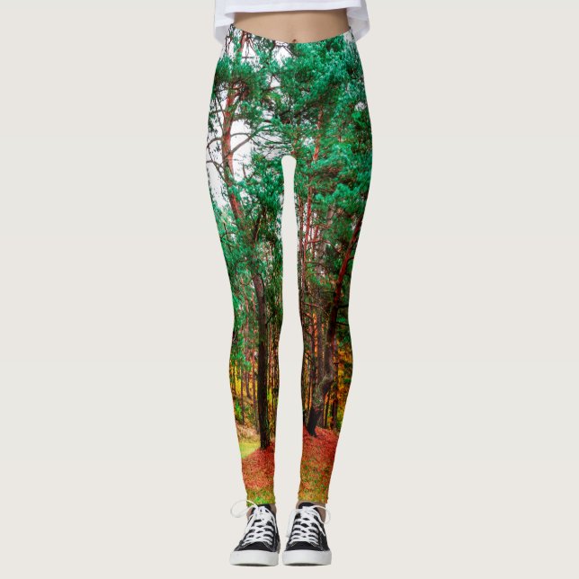 Leggings Forêt mixte d'automne (Devant)