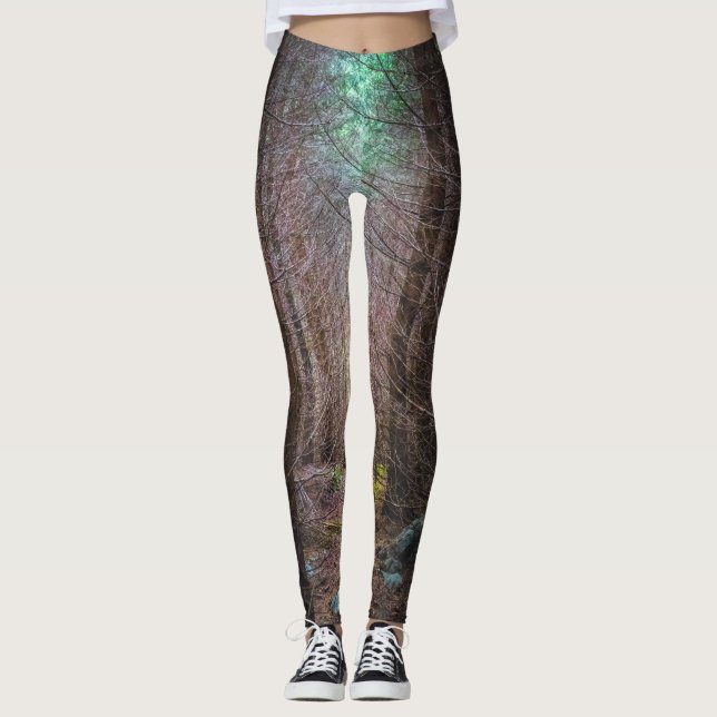 Leggings Forêt mystérieuse d'épinette (Devant)