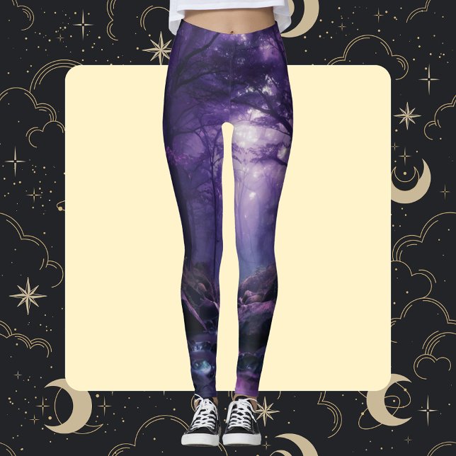 Leggings Forêt Twilight enchantée : Un voyage mystique (Créateur téléchargé)