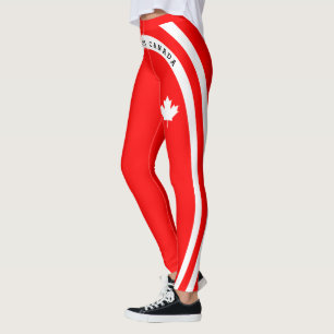Leggings FOREVER CANADA (érable blanc sur rouge)