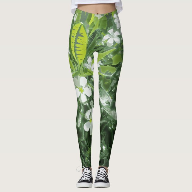 Leggings Forme physique de Plumeria (Devant)