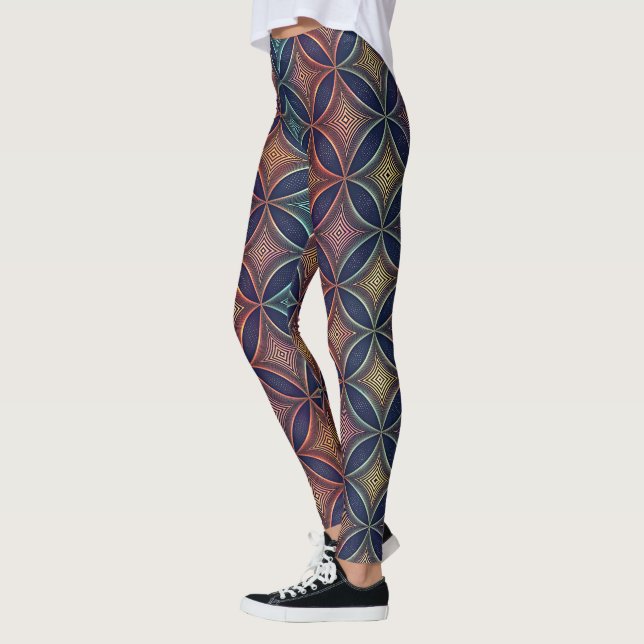 Leggings Formes 3D iridescentes en mutation | Futuristi Sea (Gauche)