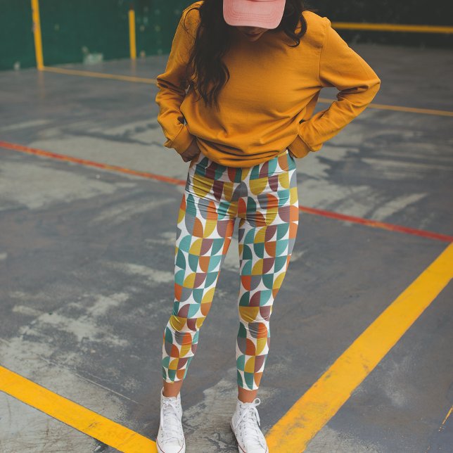 Leggings Formes à tarte Turquoise Moderne Du Milieu Du Sièc (Créateur téléchargé)