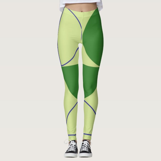 Leggings formes abstraites art (Devant)
