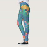 Leggings Formes Abstraites de Boho Maximaliste Coloré en Ve<br><div class="desc">maximalisme sauvage et bruyant motif de boho tendance formes abstraites en bleu,  vert,  jaune et orange.</div>